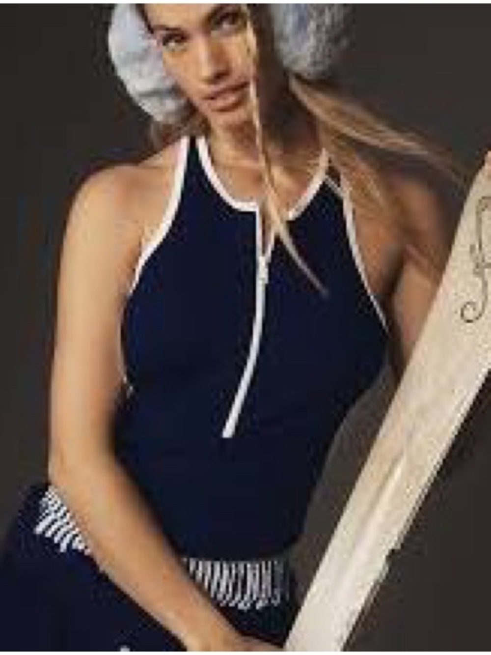 Daily practice by Anthropologie piped half zip tank